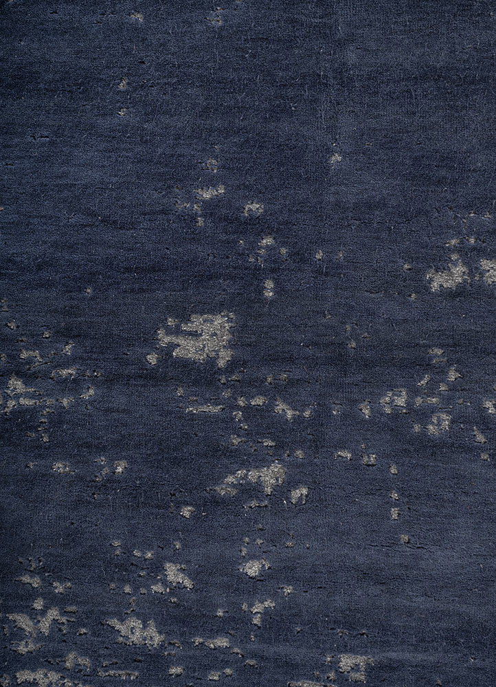entropy blue polyester hand knotted Rug - CloseUp entropy blue polyester hand knotted Rug - CloseUp