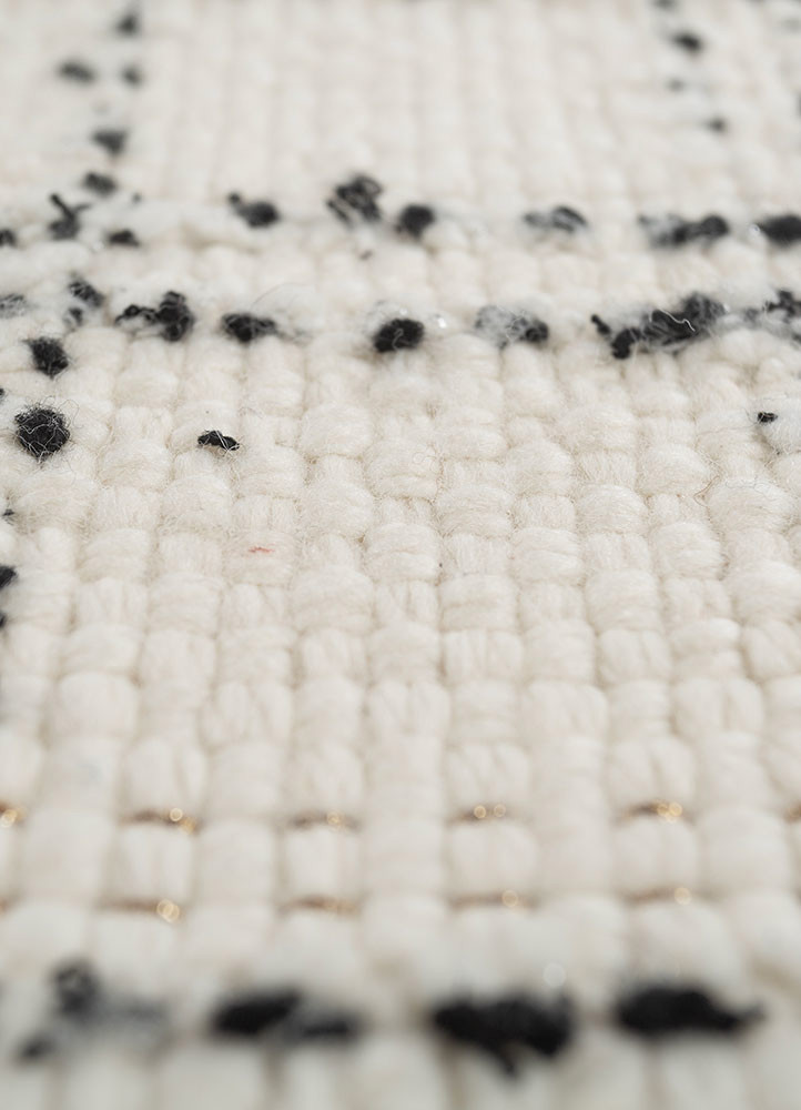 atelier ivory acrylic flat weaves Rug - CloseUp