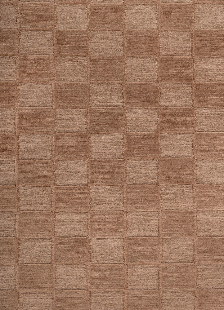 aprezo red and orange wool hand knotted Rug - CloseUp