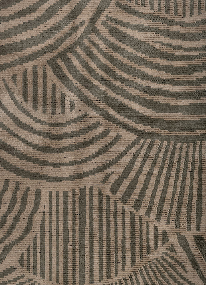 aprezo green wool hand knotted Rug - CloseUp aprezo green wool hand knotted Rug - CloseUp