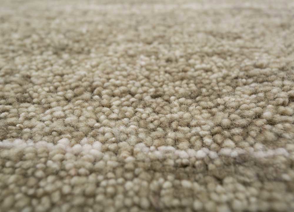 hula green wool and silk hand knotted Rug - CloseUp