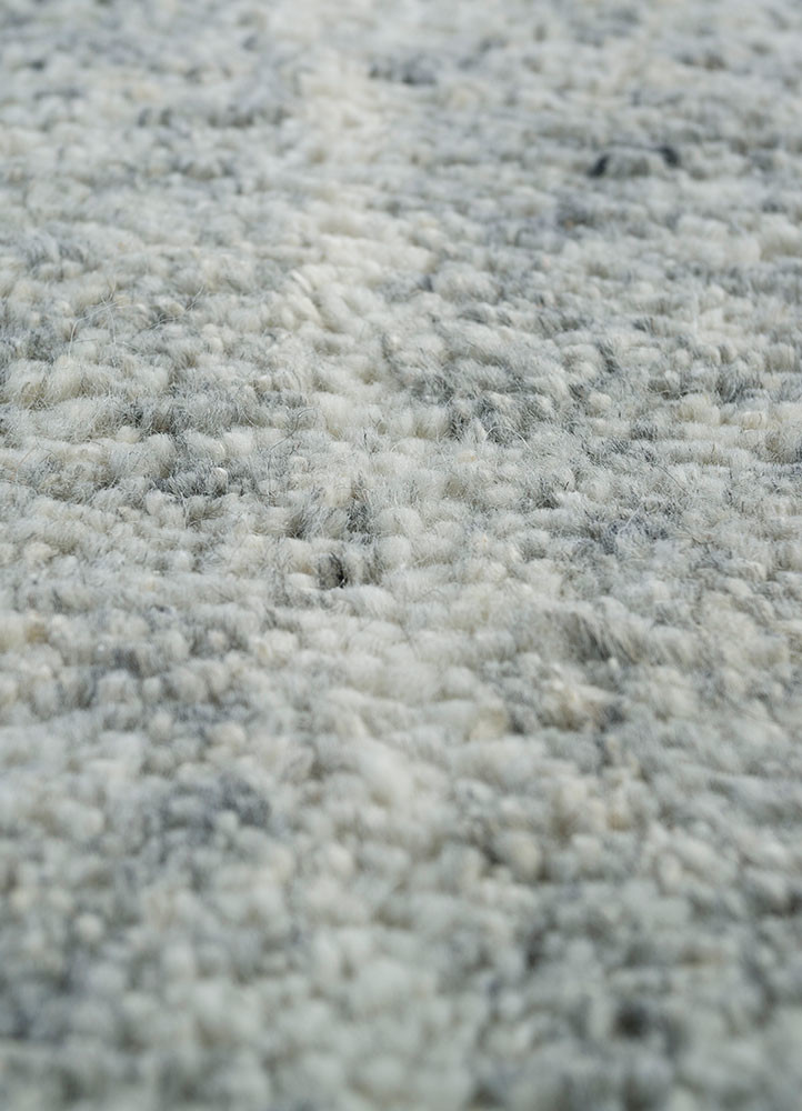manifest grey and black wool and silk hand knotted Rug - CloseUp manifest grey and black wool and silk hand knotted Rug - CloseUp
