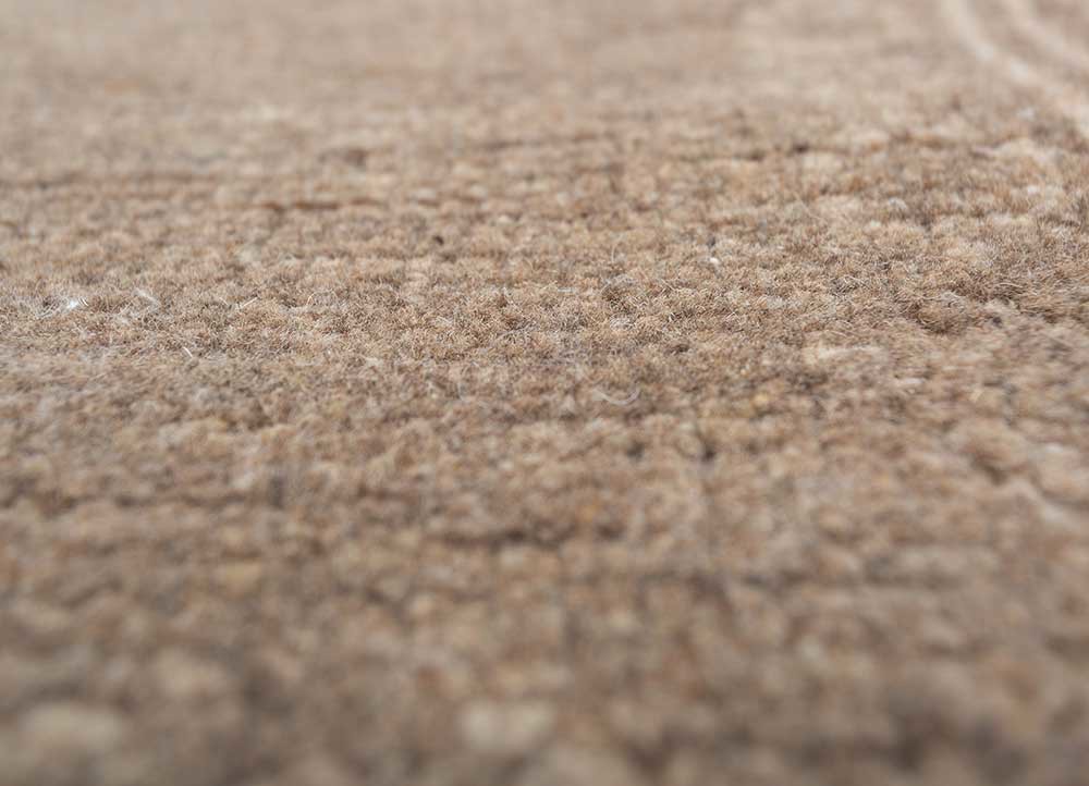 thyme beige and brown afghan wool hand knotted Rug - CloseUp thyme beige and brown afghan wool hand knotted Rug - CloseUp