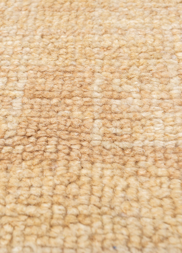 thyme beige and brown wool hand knotted Rug - CloseUp thyme beige and brown wool hand knotted Rug - CloseUp