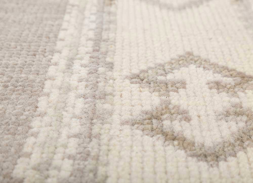 thyme ivory wool hand knotted Rug - CloseUp thyme ivory wool hand knotted Rug - CloseUp
