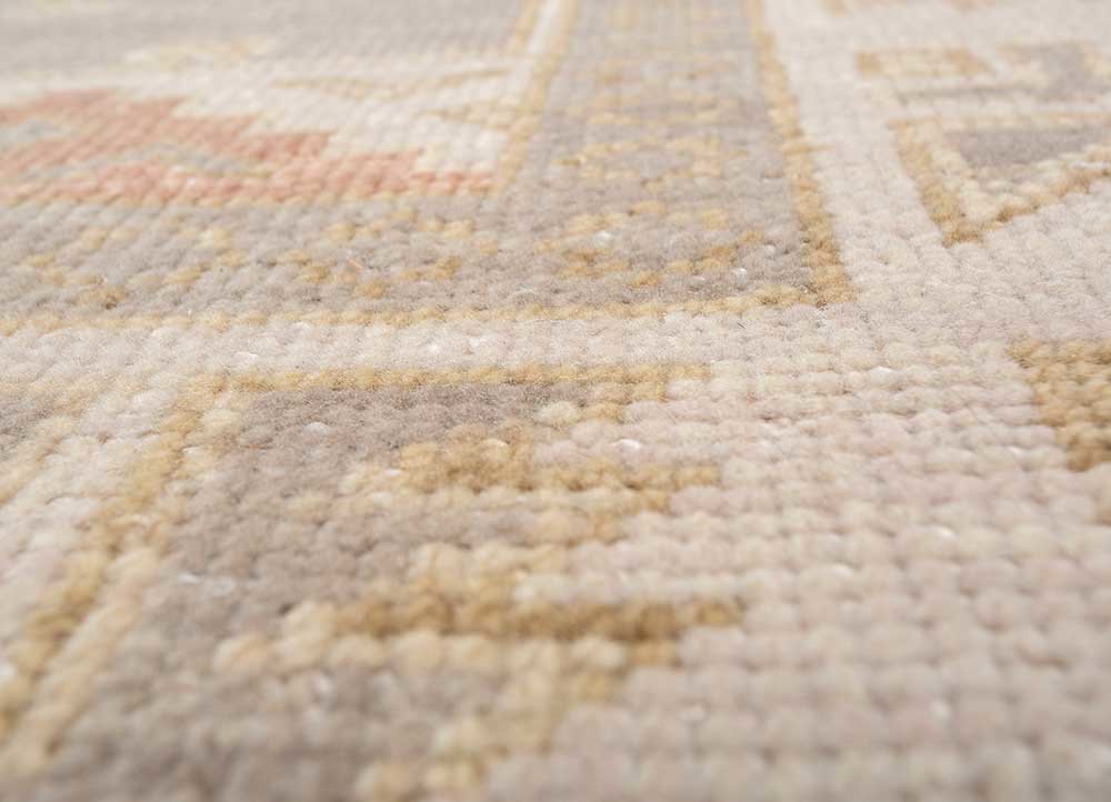 thyme gold wool hand knotted Rug - CloseUp thyme gold wool hand knotted Rug - CloseUp