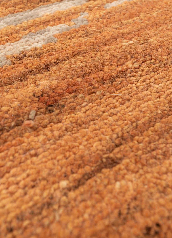 entropy red and orange wool hand knotted Rug - CloseUp entropy red and orange wool hand knotted Rug - CloseUp