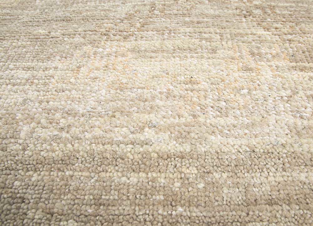 thyme green wool hand knotted Rug - CloseUp thyme green wool hand knotted Rug - CloseUp