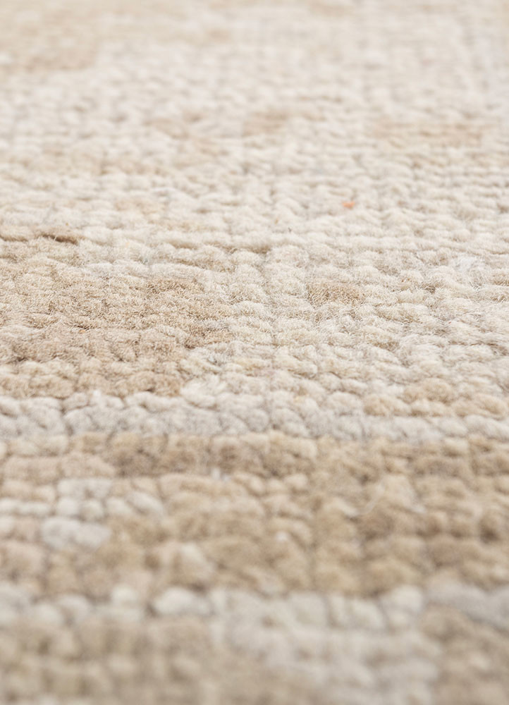 thyme ivory wool hand knotted Rug - CloseUp thyme ivory wool hand knotted Rug - CloseUp
