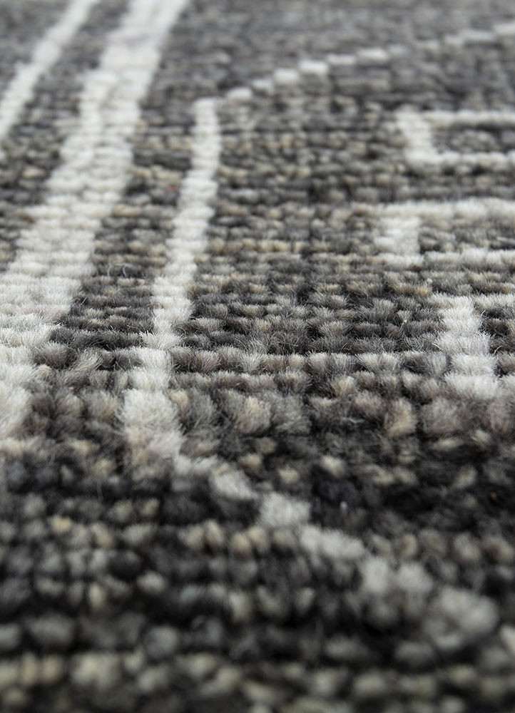 clan blue wool hand knotted Rug - CloseUp clan blue wool hand knotted Rug - CloseUp