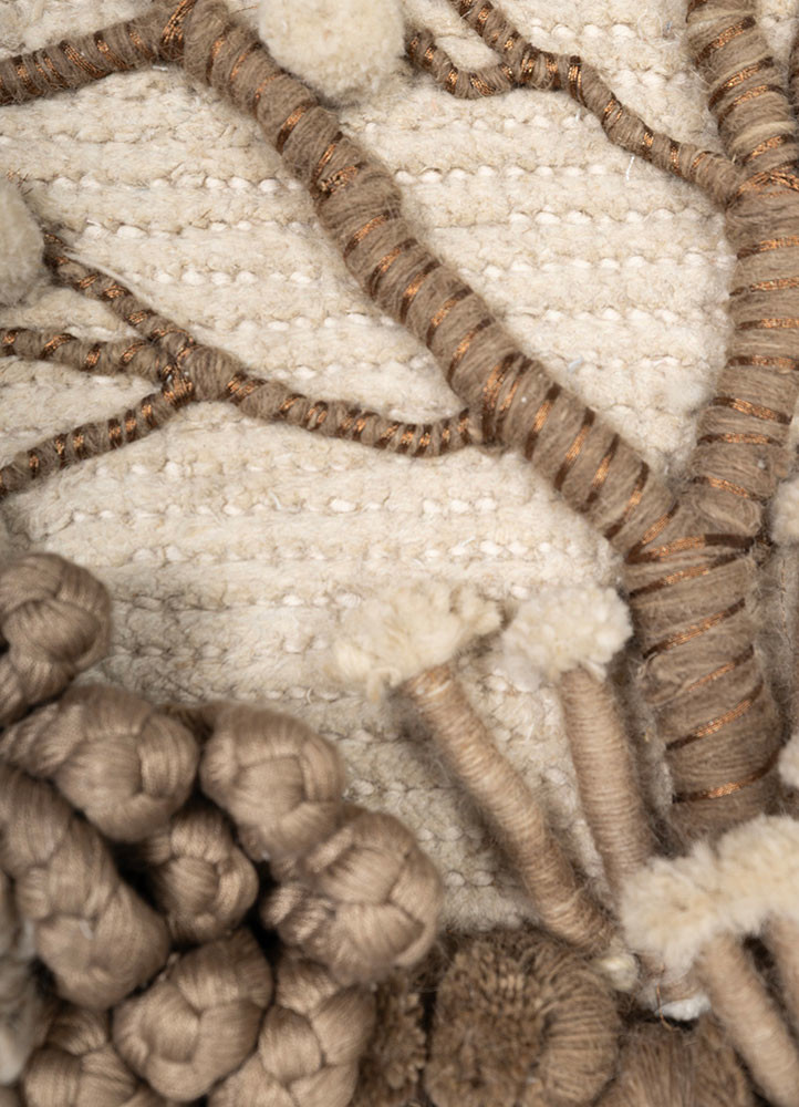 wall art ivory wool & bamboo silk & zari wall art WALL ART & TAPESTRY - CloseUp