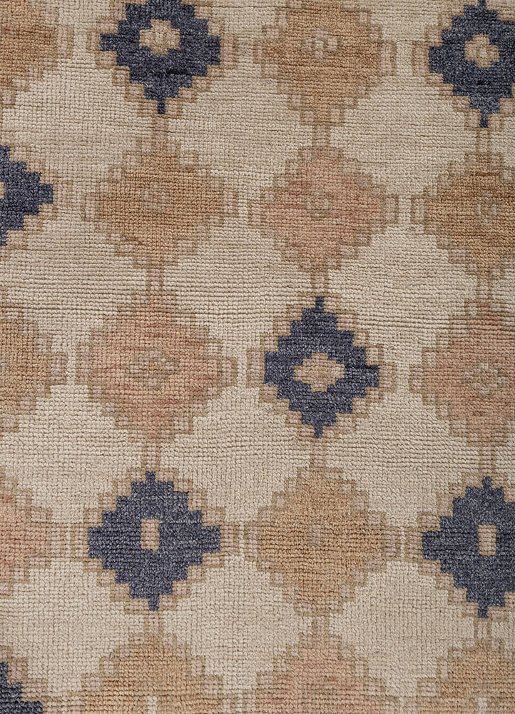 thyme ivory wool hand knotted Rug - CloseUp thyme ivory wool hand knotted Rug - CloseUp