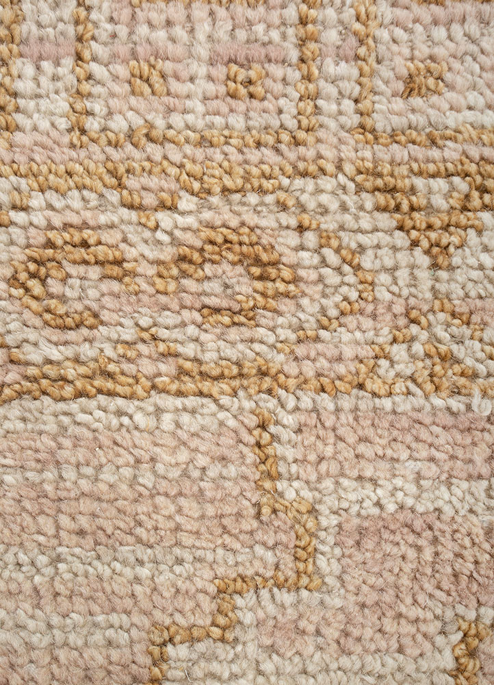 thyme ivory wool hand knotted Rug - CloseUp