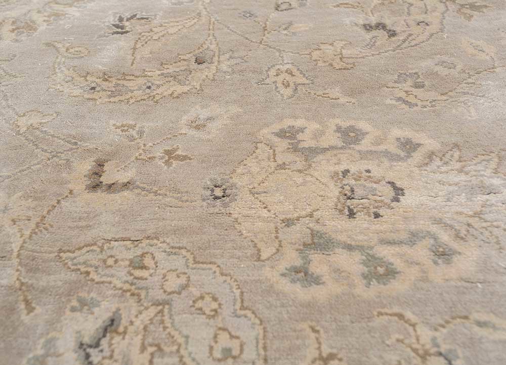gulmarg grey and black silk hand knotted Rug - CloseUp gulmarg grey and black silk hand knotted Rug - CloseUp