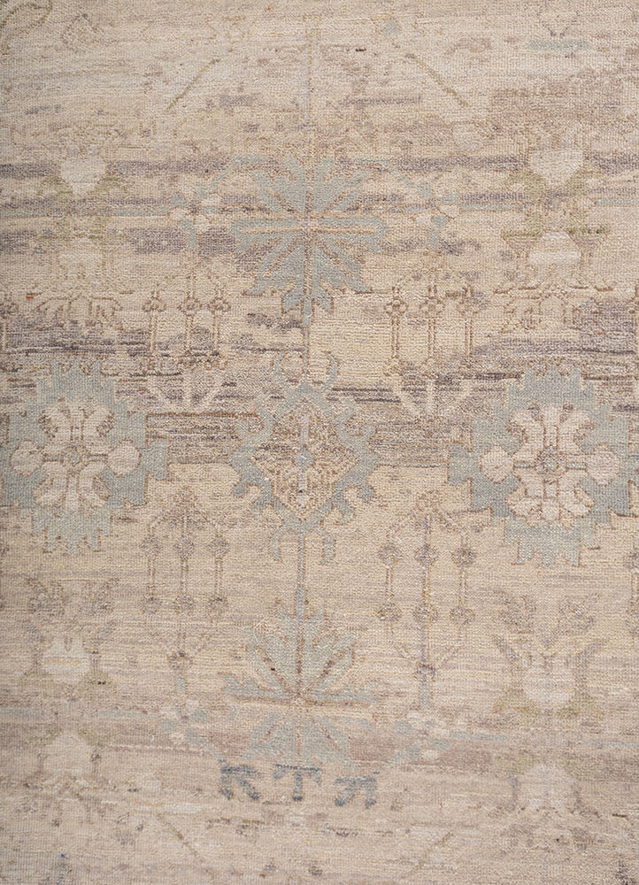 someplace in time ivory afghan wool hand knotted Rug - CloseUp someplace in time ivory afghan wool hand knotted Rug - CloseUp