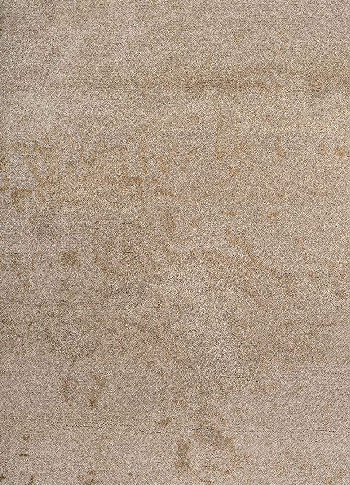 chaos theory by kavi ivory wool and bamboo silk hand knotted Rug - CloseUp chaos theory by kavi ivory wool and bamboo silk hand knotted Rug - CloseUp