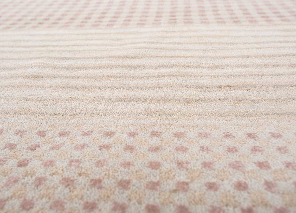 chaos theory by kavi ivory wool and bamboo silk hand knotted Rug - CloseUp