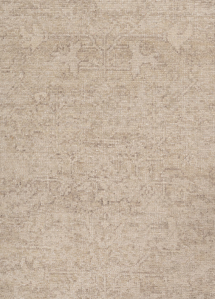 erbe ivory wool hand knotted Rug - CloseUp erbe ivory wool hand knotted Rug - CloseUp