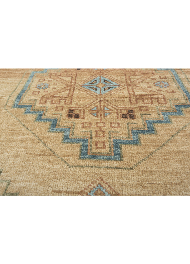 savana beige and brown wool hand knotted Rug - CloseUp savana beige and brown wool hand knotted Rug - CloseUp