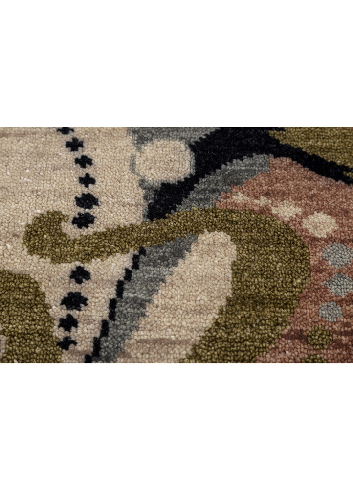 aprezo blue wool hand knotted Rug - CloseUp aprezo blue wool hand knotted Rug - CloseUp