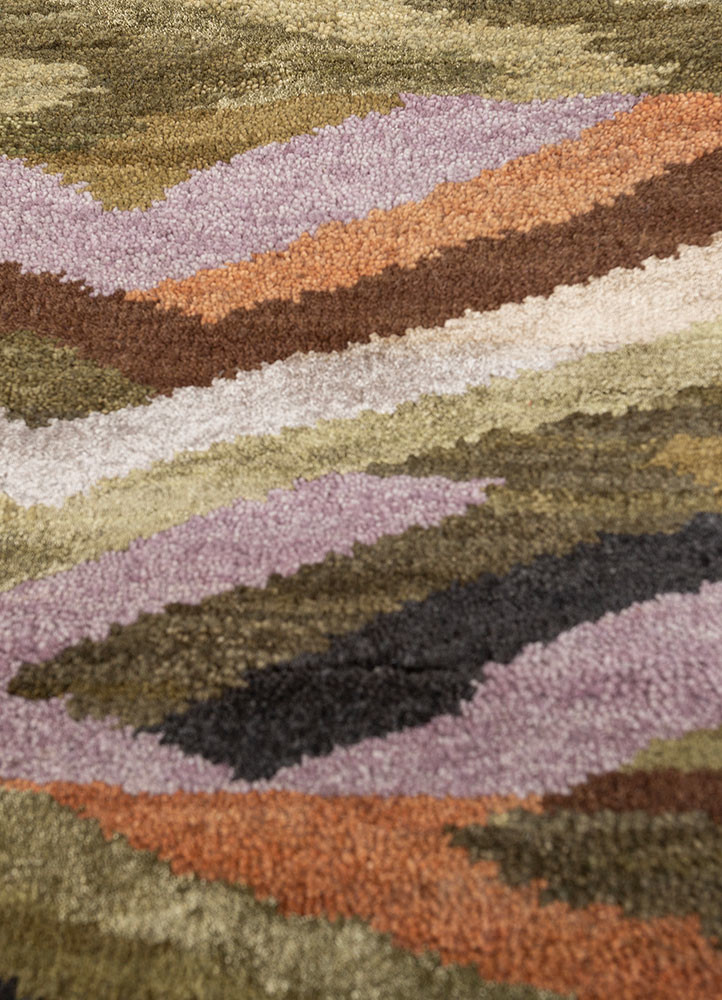 manchaha green wool and bamboo silk hand knotted Rug - CloseUp manchaha green wool and bamboo silk hand knotted Rug - CloseUp