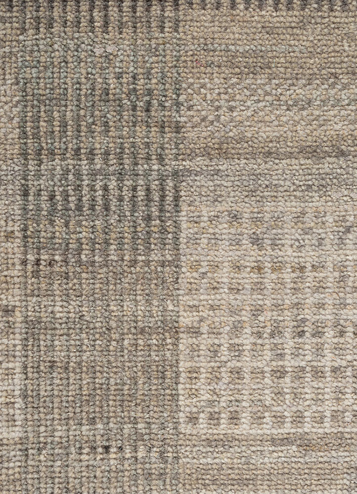 blythe blue wool hand knotted Rug - CloseUp