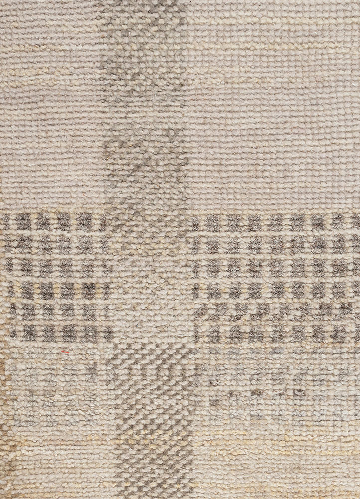 blythe ivory wool hand knotted Rug - CloseUp