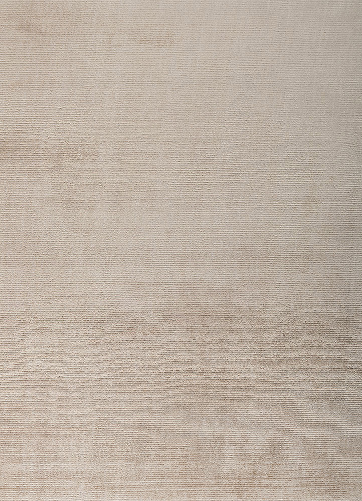 contour beige and brown viscose hand loom Rug - CloseUp