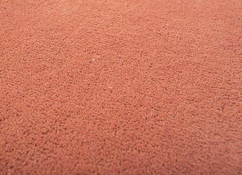 cera red and orange wool hand tufted Rug - CloseUp