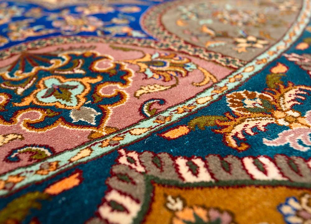 Gulmarg Blue Hand Knotted Silk Rugs - Skps-206 - Jaipur Rugs DE