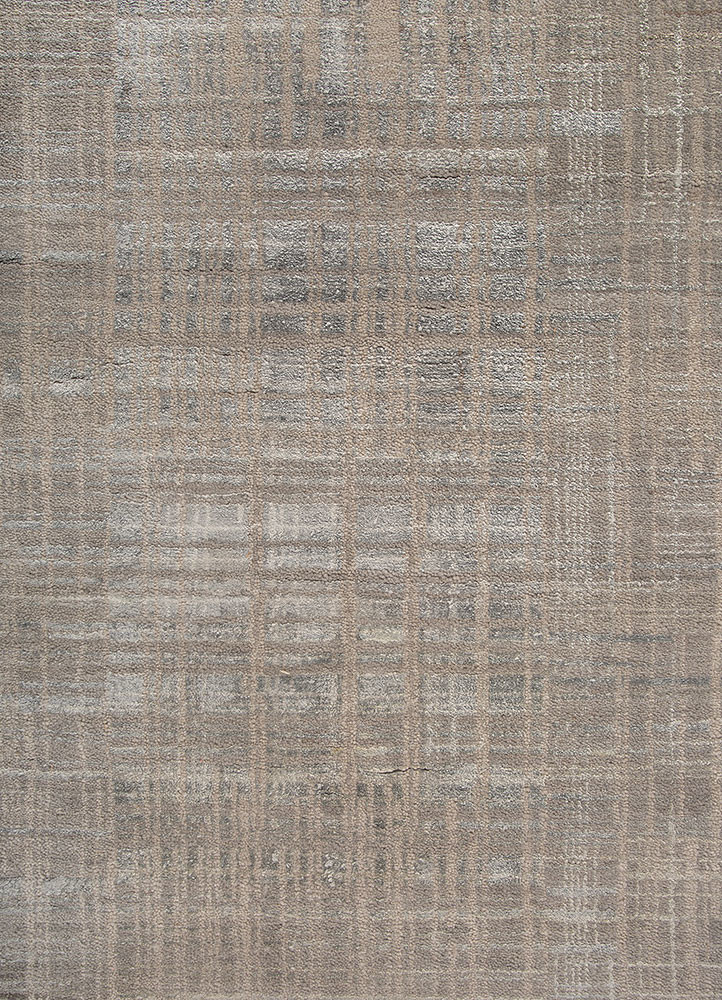 unstring by kavi ivory wool and bamboo silk hand knotted Rug - CloseUp unstring by kavi ivory wool and bamboo silk hand knotted Rug - CloseUp