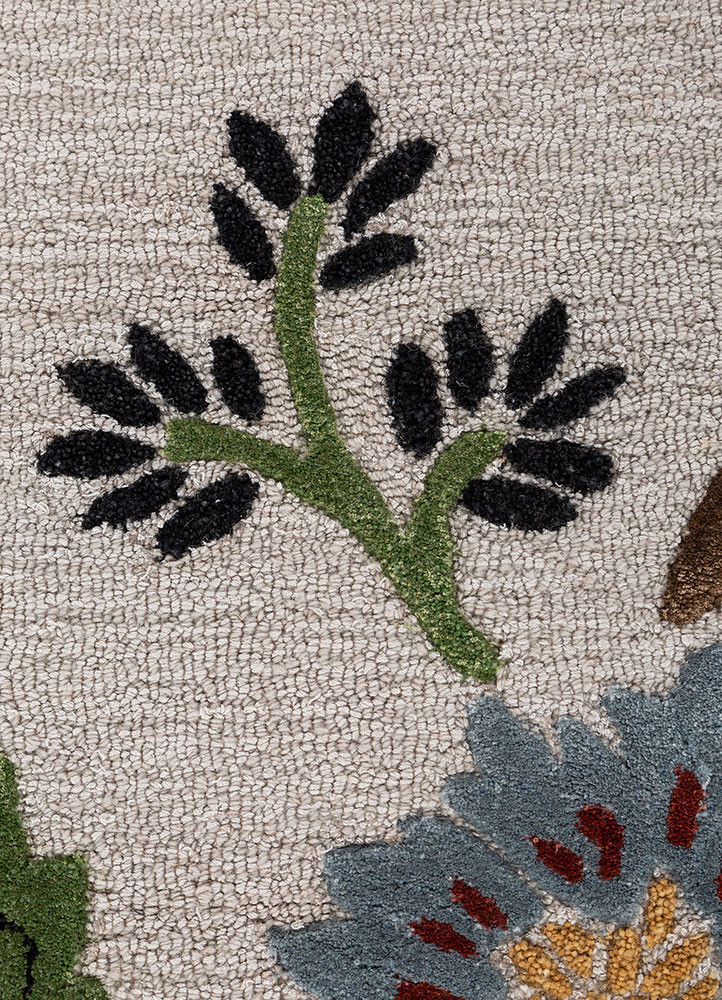 hacienda ivory wool and viscose hand tufted Rug - CloseUp hacienda ivory wool and viscose hand tufted Rug - CloseUp