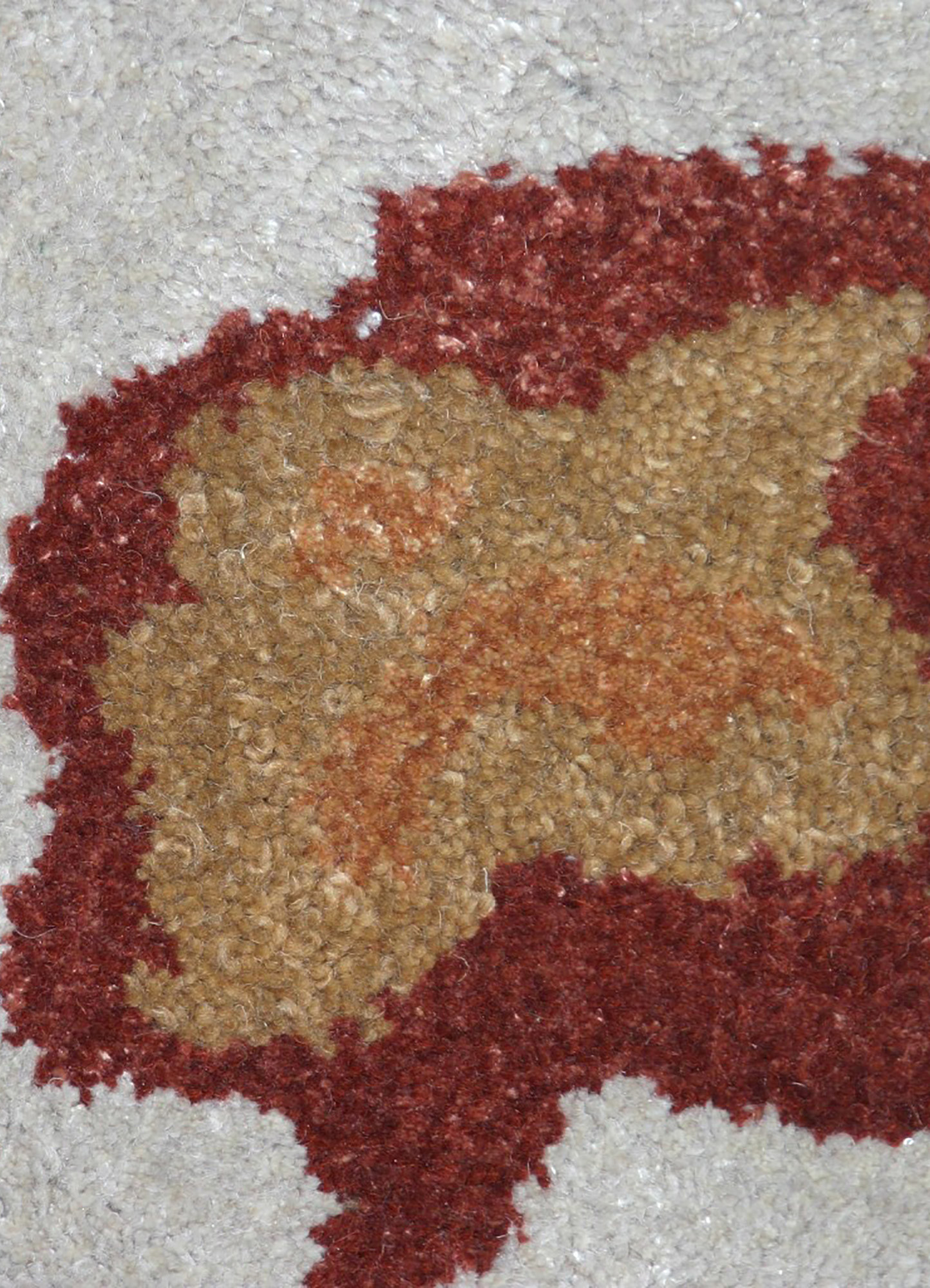 hacienda beige and brown wool and viscose hand tufted Rug - CloseUp hacienda beige and brown wool and viscose hand tufted Rug - CloseUp