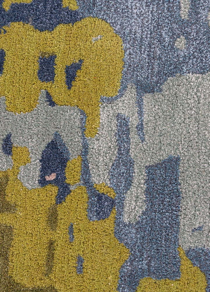 genesis blue wool and viscose hand tufted Rug - CloseUp genesis blue wool and viscose hand tufted Rug - CloseUp