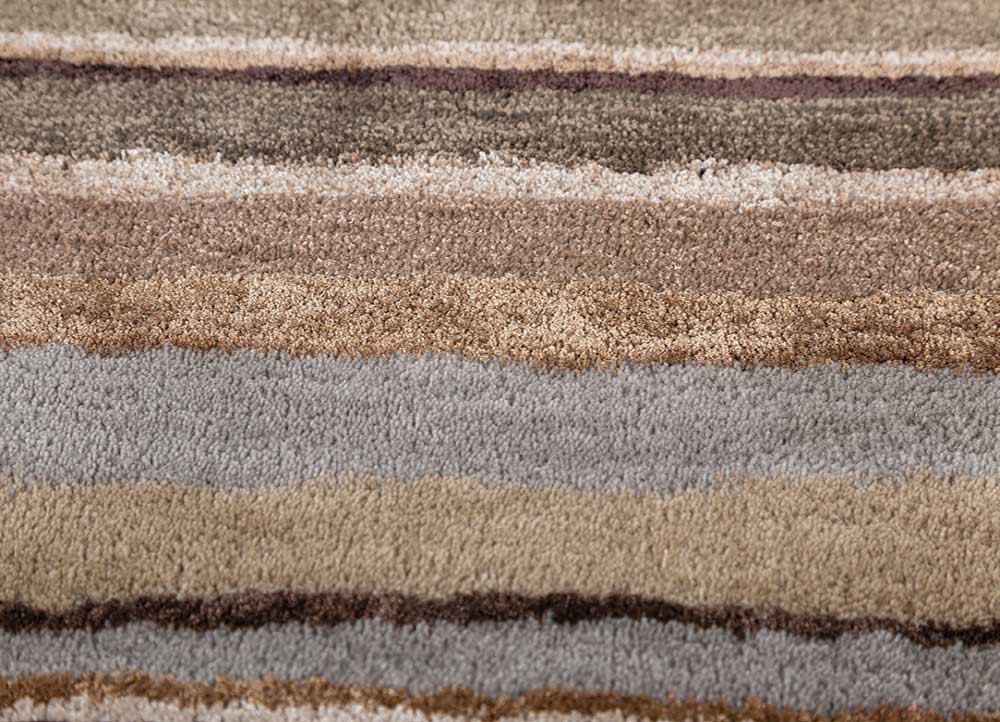 acar grey and black wool and viscose hand tufted Rug - CloseUp