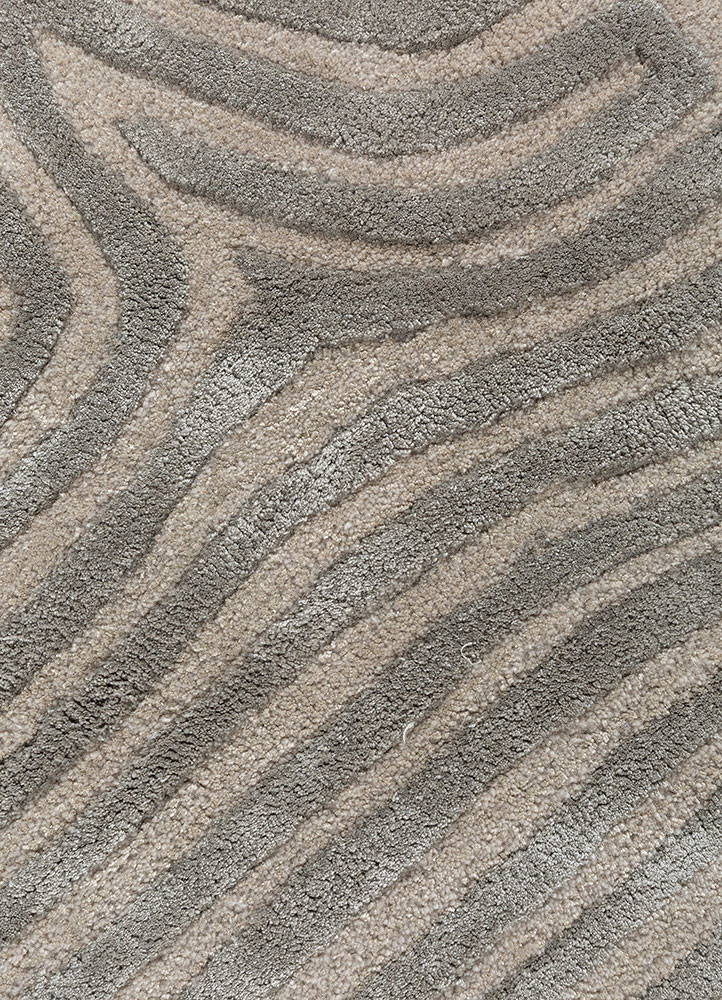 contour blue wool and viscose hand tufted Rug - CloseUp contour blue wool and viscose hand tufted Rug - CloseUp