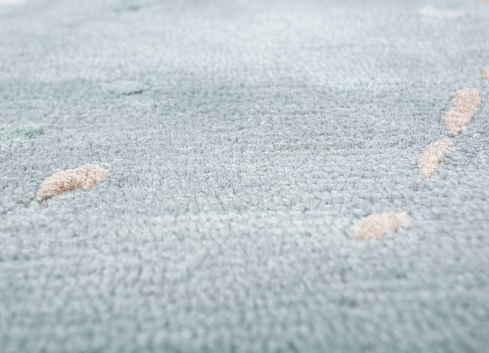 confetti blue wool and viscose hand tufted Rug - CloseUp confetti blue wool and viscose hand tufted Rug - CloseUp