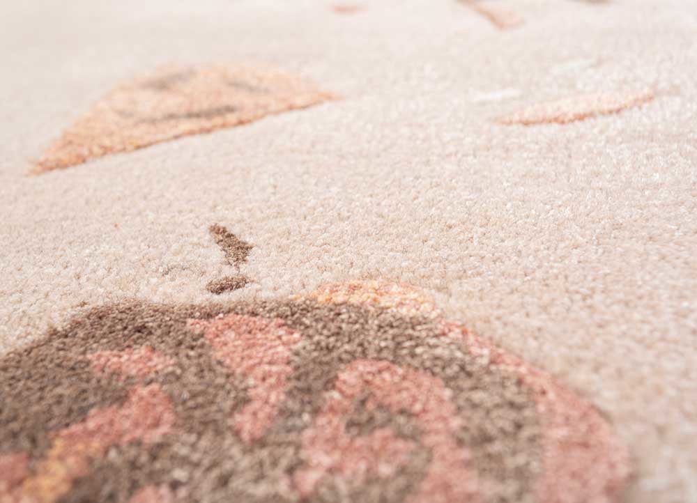 confetti red and orange wool and viscose hand tufted Rug - CloseUp confetti red and orange wool and viscose hand tufted Rug - CloseUp