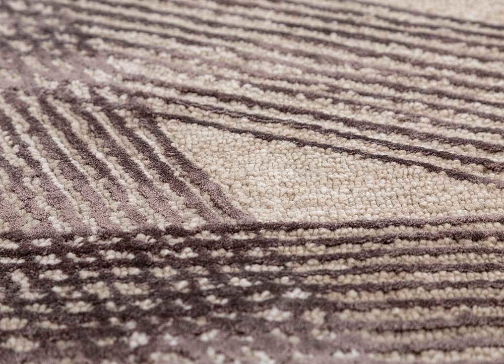 contour beige and brown wool and viscose hand tufted Rug - CloseUp contour beige and brown wool and viscose hand tufted Rug - CloseUp