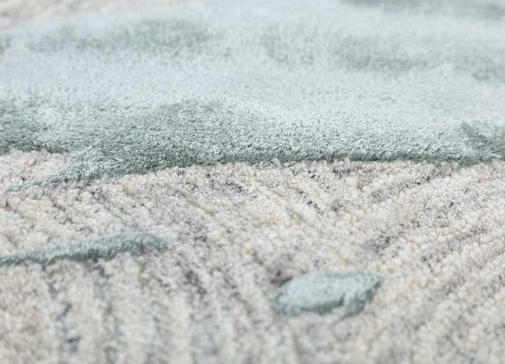pathways ivory wool and viscose hand tufted Rug - CloseUp