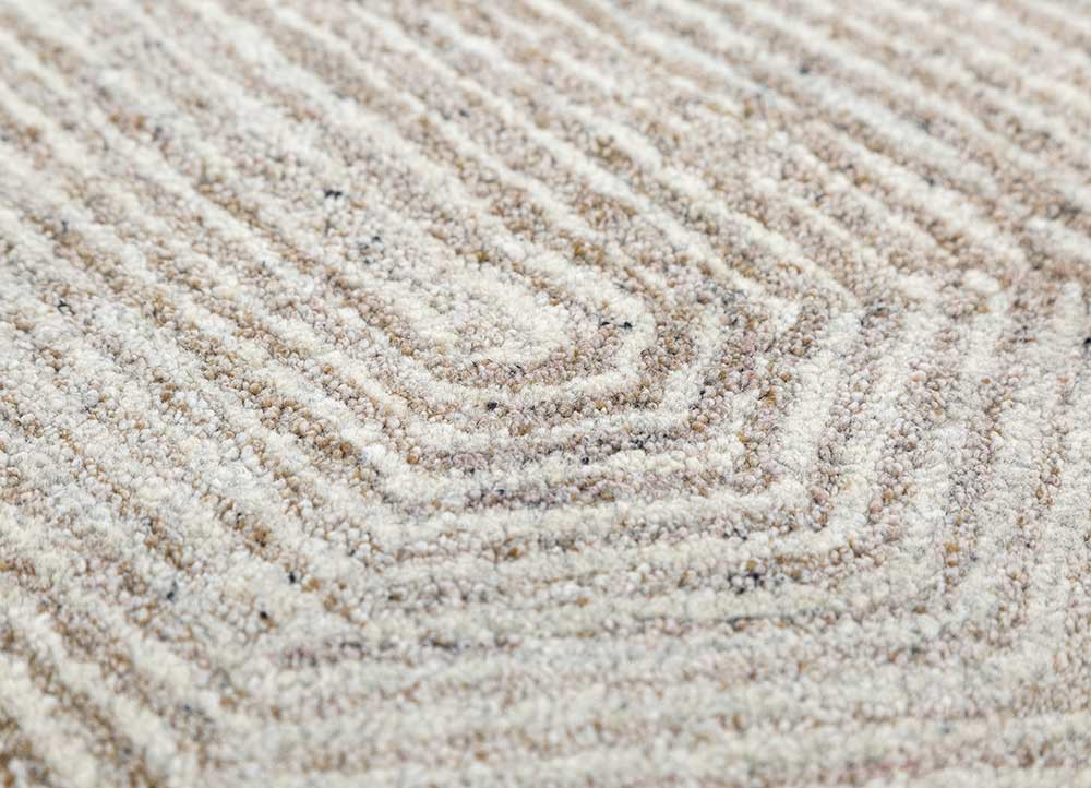 pathways beige and brown wool and viscose hand tufted Rug - CloseUp pathways beige and brown wool and viscose hand tufted Rug - CloseUp