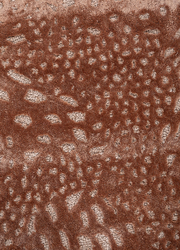 aurelia red and orange wool and viscose hand tufted Rug - CloseUp