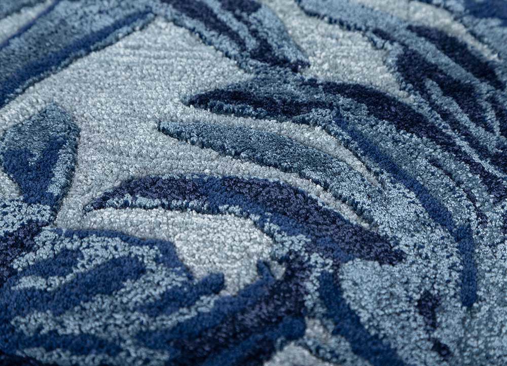 aurelia blue wool and viscose hand tufted Rug - CloseUp aurelia blue wool and viscose hand tufted Rug - CloseUp