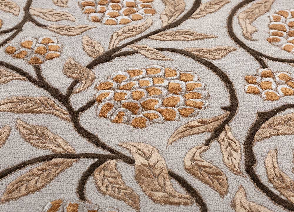 aurelia grey and black wool and viscose hand tufted Rug - CloseUp aurelia grey and black wool and viscose hand tufted Rug - CloseUp