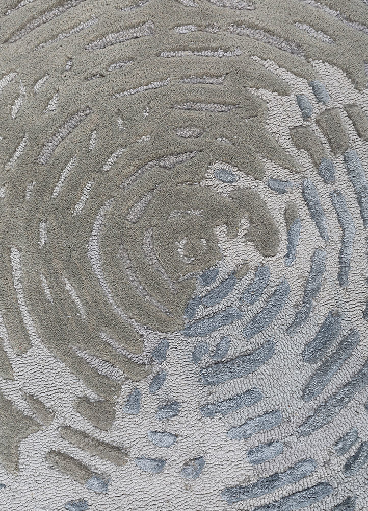 aprezo blue wool and viscose hand tufted Rug - CloseUp aprezo blue wool and viscose hand tufted Rug - CloseUp