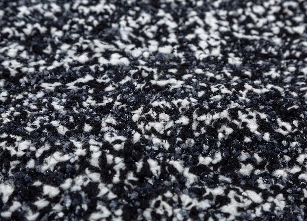 atelier grey and black wool flat weaves Rug - CloseUp