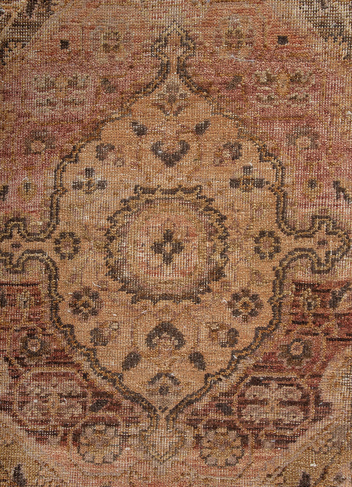 white noise red and orange wool hand knotted Rug - CloseUp white noise red and orange wool hand knotted Rug - CloseUp