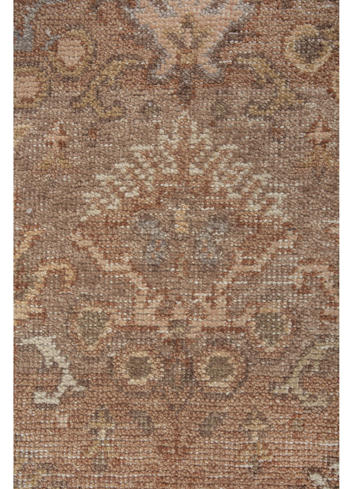 erbe red and orange wool hand knotted Rug - CloseUp erbe red and orange wool hand knotted Rug - CloseUp