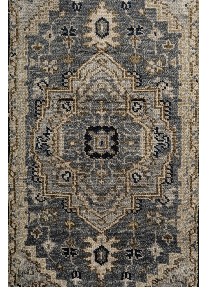 savana grey and black wool hand knotted Rug - CloseUp savana grey and black wool hand knotted Rug - CloseUp