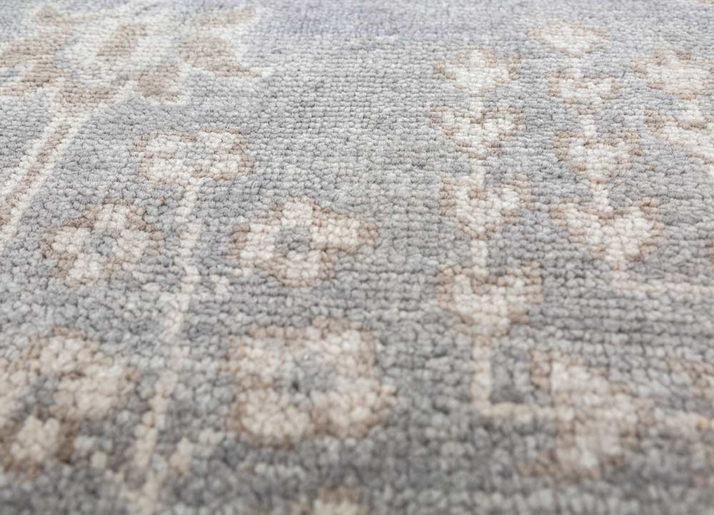 savana grey and black wool hand knotted Rug - CloseUp savana grey and black wool hand knotted Rug - CloseUp
